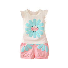 Toddler Baby Girls Clothing Set Sunflower Girls Clothes Sets Kids Casual Sport Suit Set J4U66