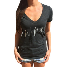 women t-shirts letter print v neck short sleeves cotton casual top plus size loose t-shirts women camisetas mujer J4U66