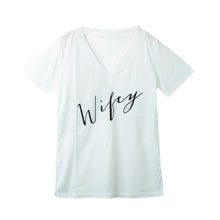 women t-shirts letter print v neck short sleeves cotton casual top plus size loose t-shirts women camisetas mujer J4U66