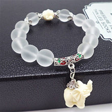 Super Sweet Elephant Bracelet For Women Jewelry Women Natural Matte Crystal Bracelets J4U66
