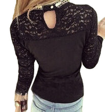 t-shirts womens lace t-shirts back hollow out tops style long sleeve woman tops tee blusa plus size women clothing J4U66