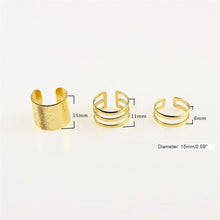 Top Of Finger Over The Midi Tip Finger Above The Knuckle Open Ring For Women Jewelry Gold Sliver Color 3pc J4U66