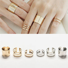 Top Of Finger Over The Midi Tip Finger Above The Knuckle Open Ring For Women Jewelry Gold Sliver Color 3pc J4U66