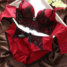 transparent women sexy bra and panty set gauze embroidery ultra thin underwear sets lace brassiere cup b J4U66