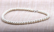 White Faux Pearl Beads Necklace Elegant Imitation Pearl Choker Necklace Women Party Jewelry 42cm J4U66