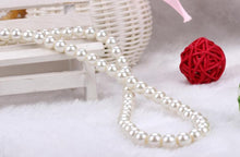 White Faux Pearl Beads Necklace Elegant Imitation Pearl Choker Necklace Women Party Jewelry 42cm J4U66