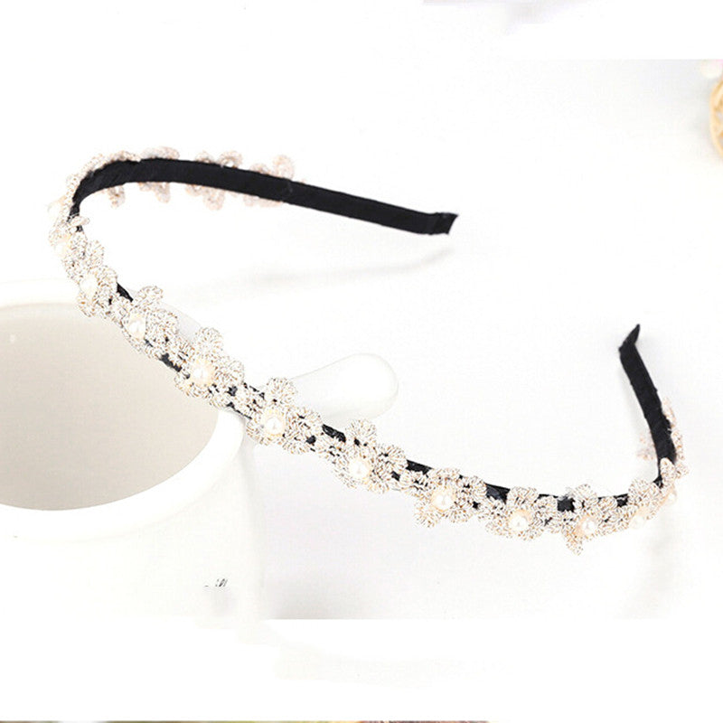 White Lace Solid HairbandGirl Headbands with Flowers For Woman Rim Accessories Hair Accessories J4U66
