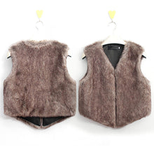 women faux fur waistcoat gilet jacket coat sleeveless outwear short vest clothing colete femme J4U66