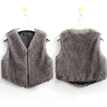 Faux Fur Waistcoat Gilet Jacket Coat Sleeveless Outwear Short Vest Clothing Colete Femme J4U66