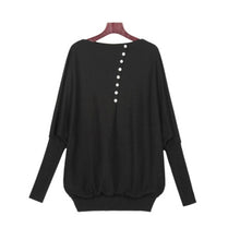 women batwing sleeve oversized knit sweater loose jumper pullover tops J4U66