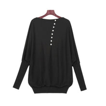 women batwing sleeve oversized knit sweater loose jumper pullover tops J4U66