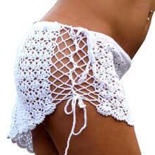 Fashion Women Bikini Bottoms Cover Up Lace Crochet Skirts Beachwear White J4U66