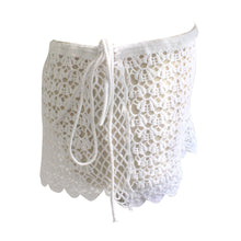 Fashion Women Bikini Bottoms Cover Up Lace Crochet Skirts Beachwear White J4U66