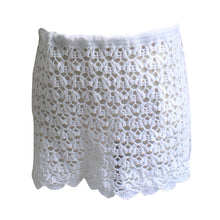 Fashion Women Bikini Bottoms Cover Up Lace Crochet Skirts Beachwear White J4U66