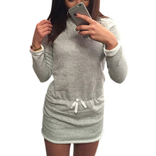 Fashion Women Casual Long Sleeve Dress Tee Pullover Evening Party Short Clubwear Dresses J4U66