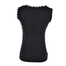 Women Cotton Knitted Lace Sleeveless Tank Tops Plus Size Causal Lace Tops Women Pullovers Black White S-XXL J4U66