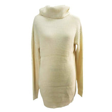 women cowl neck knitted pullovers sweaters tunic dress mini jumperclothes J4U66