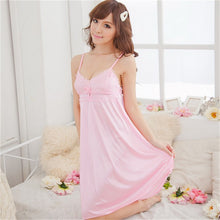 Fashion Women Deep V Silk Nightgowns Clothes Suspender Night Sleepwear Sleepshirts Robes New J4U66