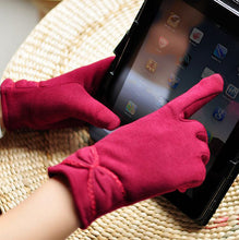 women diomand bowknot touch screen gloves for smart phone tablet J4U66