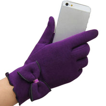 women diomand bowknot touch screen gloves for smart phone tablet J4U66