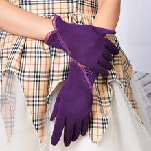 women diomand bowknot touch screen gloves for smart phone tablet J4U66
