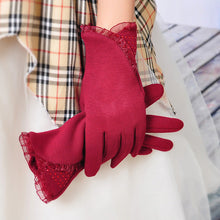 women diomand bowknot touch screen gloves for smart phone tablet J4U66
