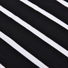 Women Dress Casual Slim Sheath Dresses Round Neck Striped Dress Short Sleeve Bodycon Dress J4U66