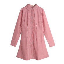 women dresses brazil slim blue and white striped t-shirts dress long sleeve casual dress ol lolita plus size dress J4U66