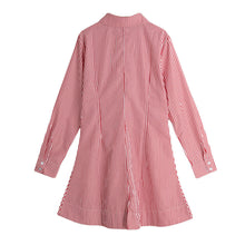 women dresses brazil slim blue and white striped t-shirts dress long sleeve casual dress ol lolita plus size dress J4U66
