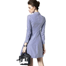 women dresses brazil slim blue and white striped t-shirts dress long sleeve casual dress ol lolita plus size dress J4U66