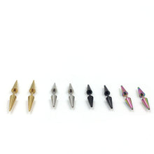 Women Earrings Rivet Taper Stud Earrings For Men Women 4 Colors Stainless Steel 2pcs J4U66