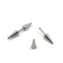 Women Earrings Rivet Taper Stud Earrings For Men Women 4 Colors Stainless Steel 2pcs J4U66