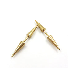 Women Earrings Rivet Taper Stud Earrings For Men Women 4 Colors Stainless Steel 2pcs J4U66