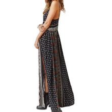 Fashion Women Evening Party Backless Long Maxi Dress High Slit Sundress Dresses J4U66
