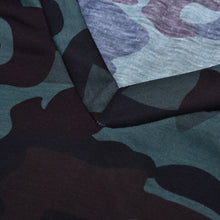 Women Long Sleeve V-neck Camouflage Slim Casual T-shirt Tops J4U66