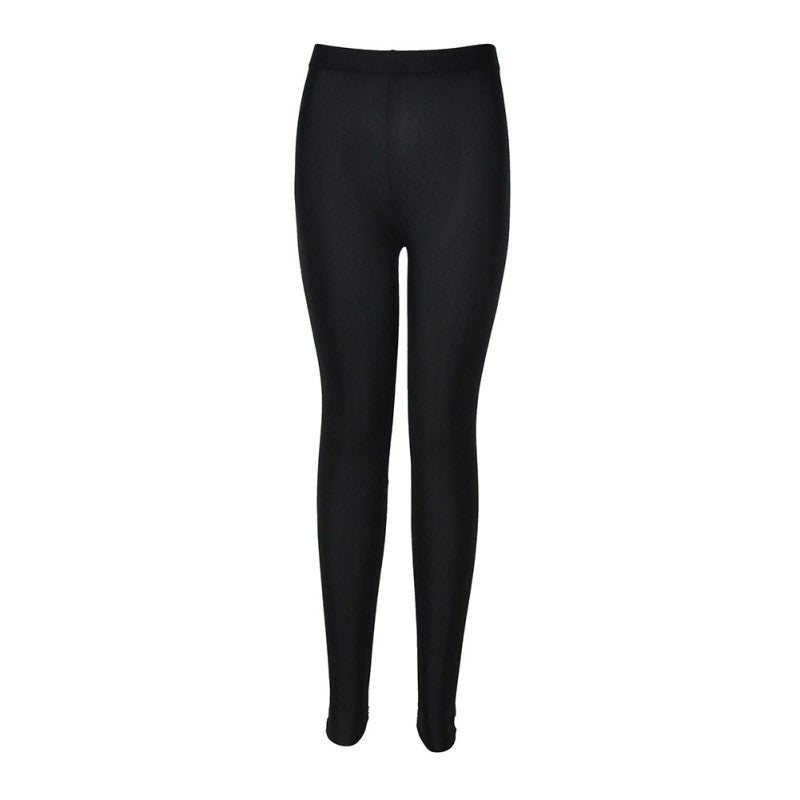 Faux Leather Stretchy Skinny Leggings Slim High Waist Pants J4U66