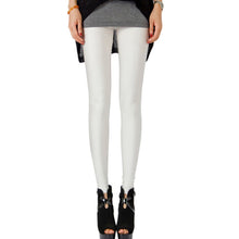 women faux leather stretchy skinny leggings slim high waist pants J4U66