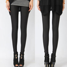 Faux Leather Stretchy Skinny Leggings Slim High Waist Pants J4U66