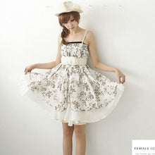 Fashion Women Girl Chiffon Flower Double Rose Flower Elastic Stretch Waist Belt J4U66