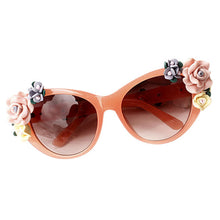 Fashion Women Girl Oversized Oval Rose Floral Sunglasses Spectacles Shades Outdoor Beach Sun Glasses Lunette De Soleil J4U66