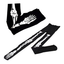 Women Girls Black Cotton Sexy Punk Soft Fancy Trendy Skeleton Bone 3D Printed Pants Leggings Leggings J4U66