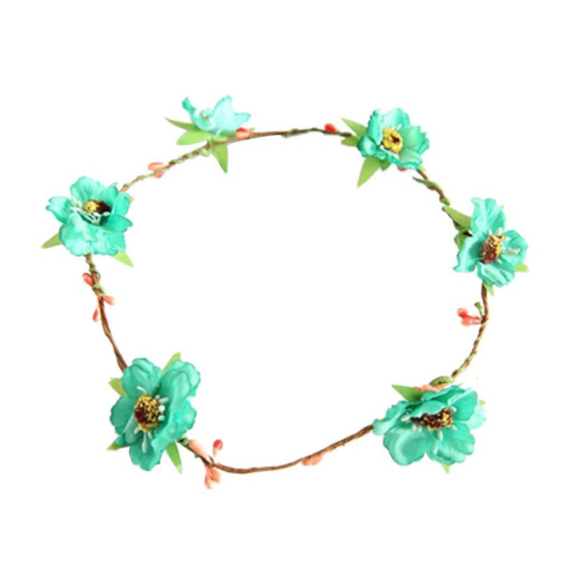Fashion Women Girls Bridal Flower Crown Headband Wedding Prom Beach Floral Garland Hairband PE3 J4U66