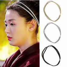 Women Glitter Elastic Headband Bling Hairband Headband Girls Double Hair Hoop Hair Accessories J4U66