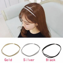 Women Glitter Elastic Headband Bling Hairband Headband Girls Double Hair Hoop Hair Accessories J4U66