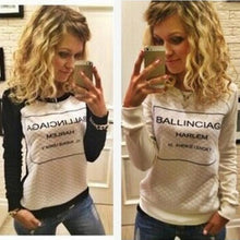 Women Hoody Long Sleeve Casual Sweatshirts Women Letter Print Hoodies J4U66
