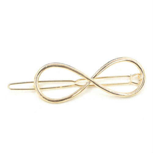 Women Infinity Gold Barrette Hairpin Hair Clip Headband For Women Perfect Gift J4U66