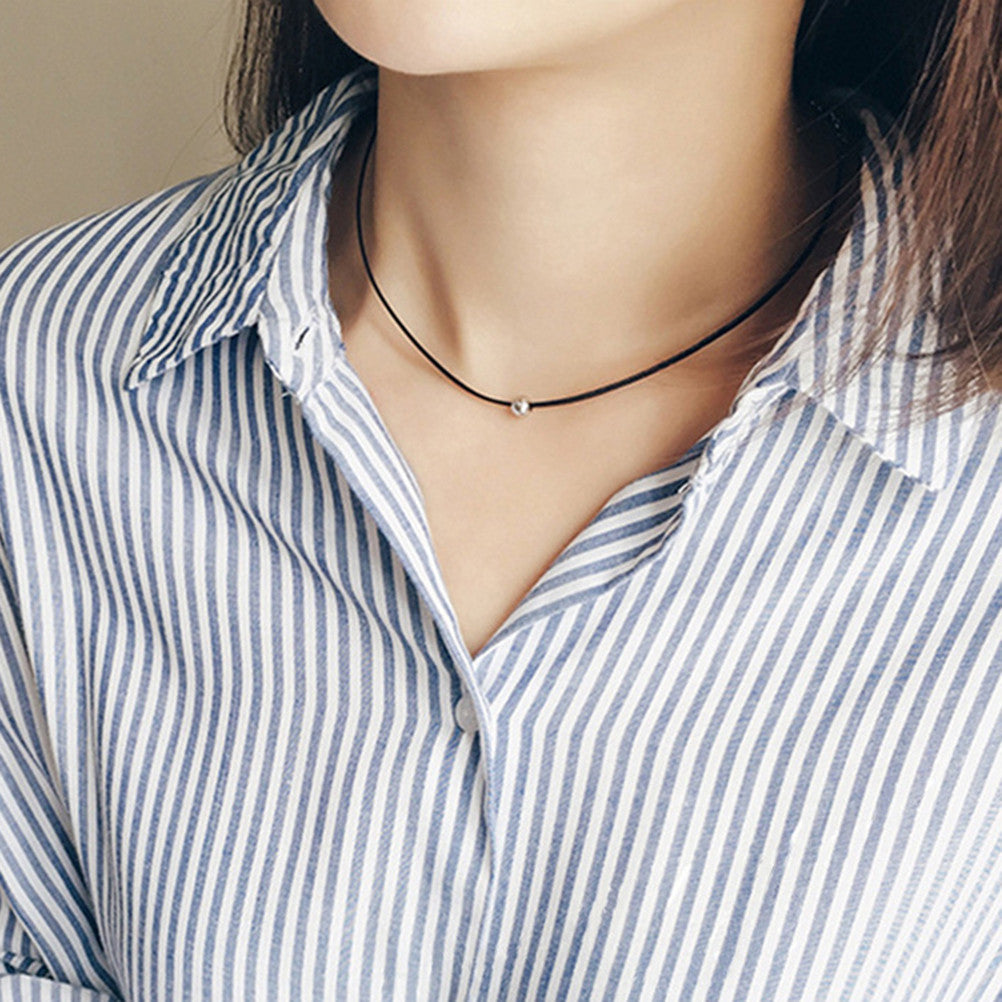 Women Jewelry Black Tattoo Choker Necklace Choker Chunky Bib Statement Necklace Elastic Adjustable For Patty J4U66