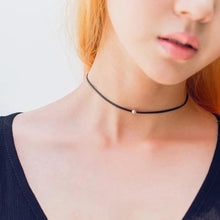 Women Jewelry Black Tattoo Choker Necklace Choker Chunky Bib Statement Necklace Elastic Adjustable For Patty J4U66