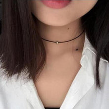 Women Jewelry Black Tattoo Choker Necklace Choker Chunky Bib Statement Necklace Elastic Adjustable For Patty J4U66