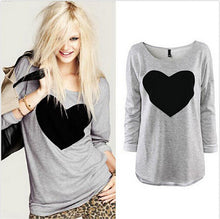 Women LOVE Heart Printed Sweatshirt Hoody Hoodies tracksuits Pullovers Suit Tops Outerwear M/L/XL J4U66
